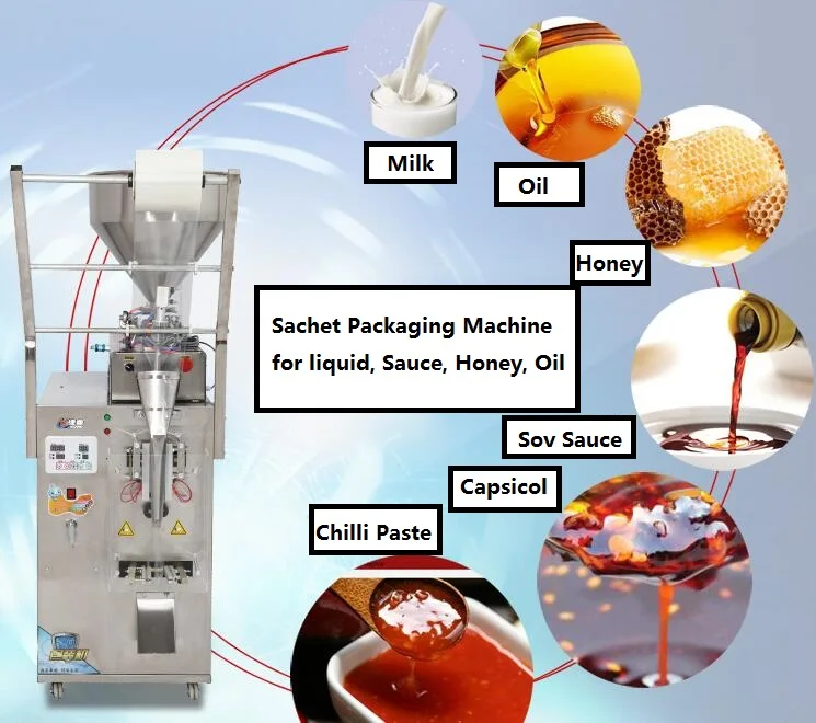 Y-206 three sides liquid sealing filling and packing machine, paste packing and sealing machine, cream, sauce, shampoo, lotion