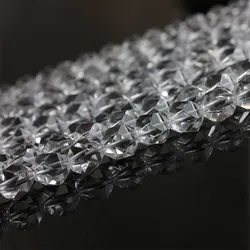 6-12mm Round White Rock Quartz Beads Natural Clear Crystal Beads For Jewelry Making beads 15'' DIY Beads Bracelets Trinket