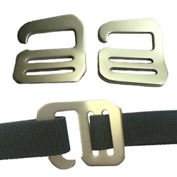 A Pair Zinc Alloy Hook Webbing Hardware Backpack Strap Buckle Quick Release Strap Clip