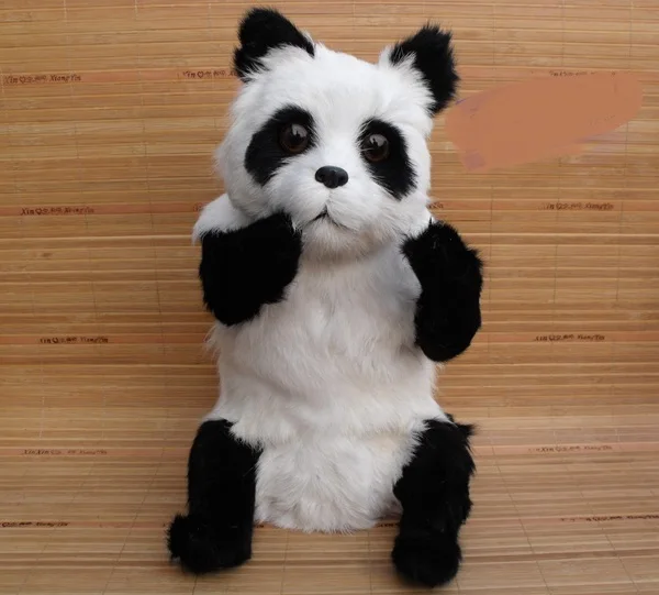 

simulation gaint panda model large 25x21x38cm,polyethylene& furs handicraft home decoration toy gift a2069