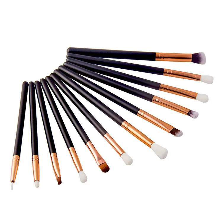 

Wholesale Professional 200sets Makeup Brushes 12pcs Eyeshadow Eyeliner Lip Powder Blending Cosmetic Brush Pinceau de maquillage