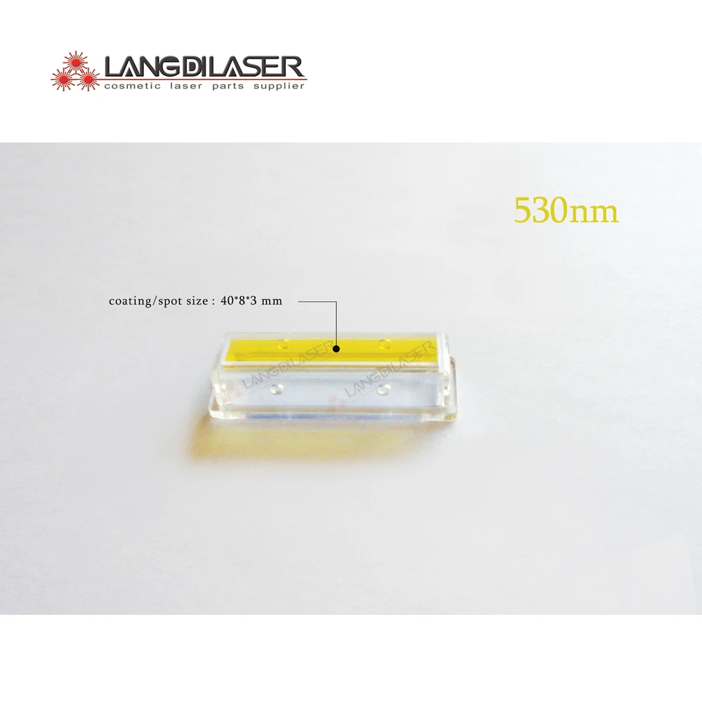 530nm IPL filter for spot size 40*8 crystal , changeable filter , sapphire IPL laser optic filters