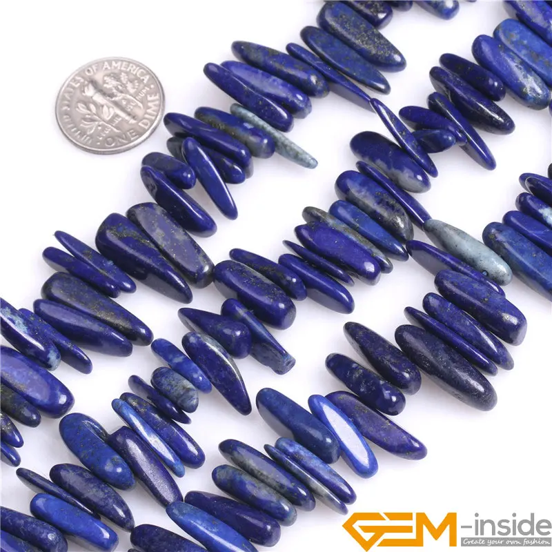 Natural Stone Freeform Irregular Point Stick Beads For Jewelry Making Strand 15” Lapis Lazuli Jaspers Agates Tiger Eye Howlite