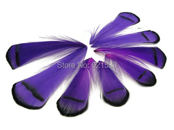 Pheasant Feathers,100pcs/lot- PURPLE Lady Amherst Pheasant tippet loose feathers 4-9CM,feather craft