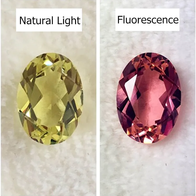 

Oval shape Alexandrite loose stone yellow change red in fluorescent light faceted created gemstone beads jewelry DIY alumoberyl