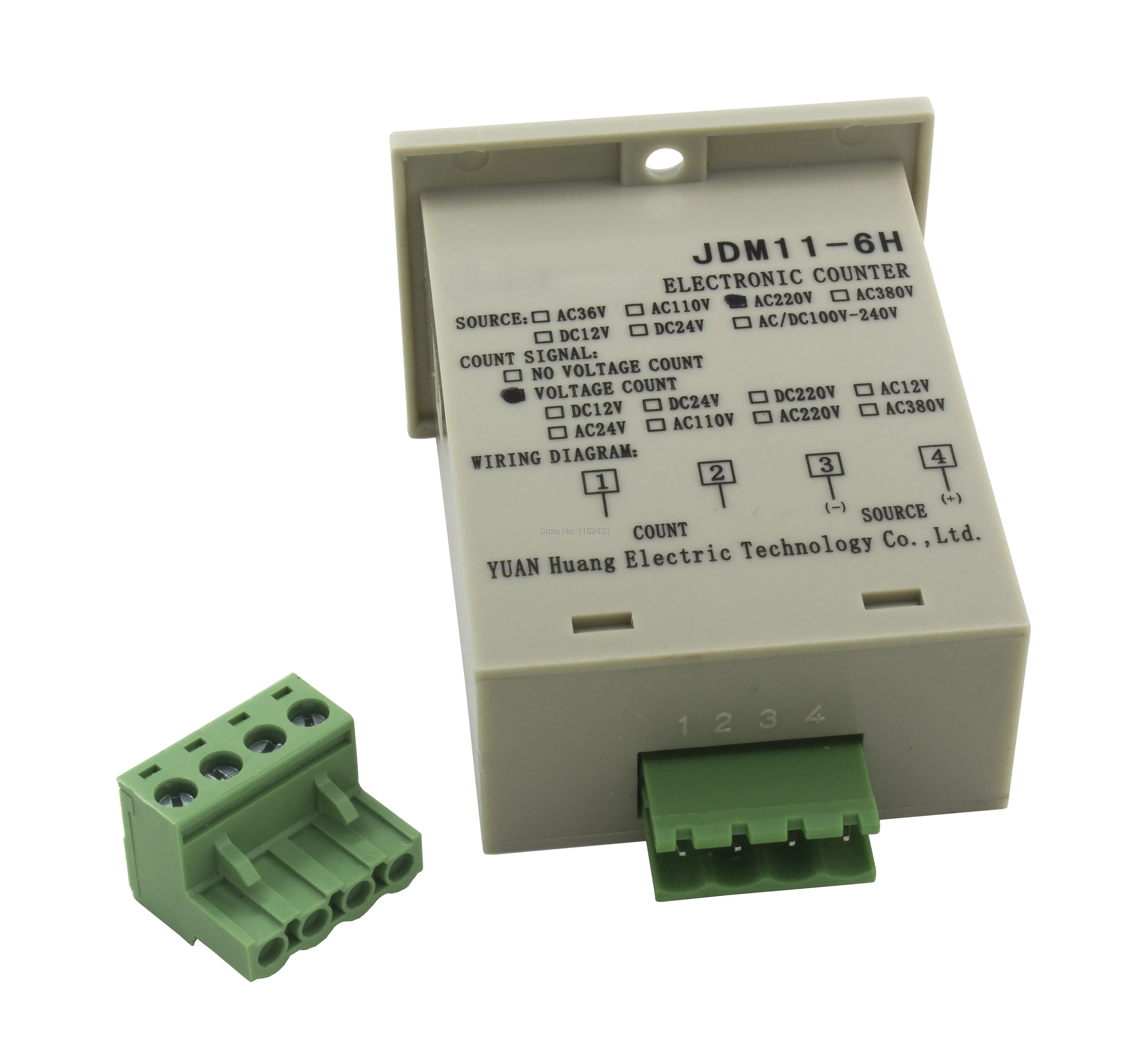 JDM11-6H AC 220V 110V 380V 36V  AC/DC 24V 12V digital electronic counter relay JDM11 voltage level input production counter