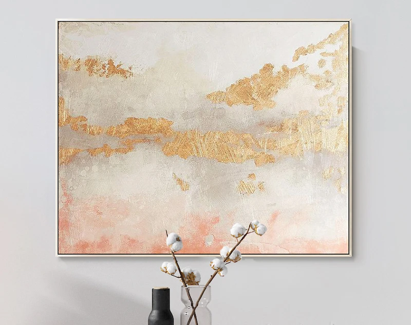 Big Size Decorative Wall Art handmade Canvas Oil Painting Modern Abstract pink Paintings Wall Picture For Living Room Home Decor