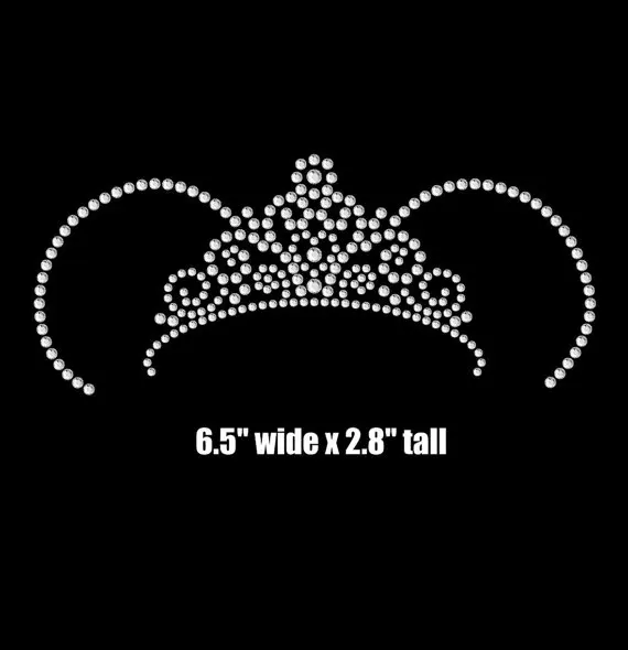 

2pc/lot Crown sticker hot fix rhinestone transfer motifs iron on rhinestone motif iron on transfer patches for shirt