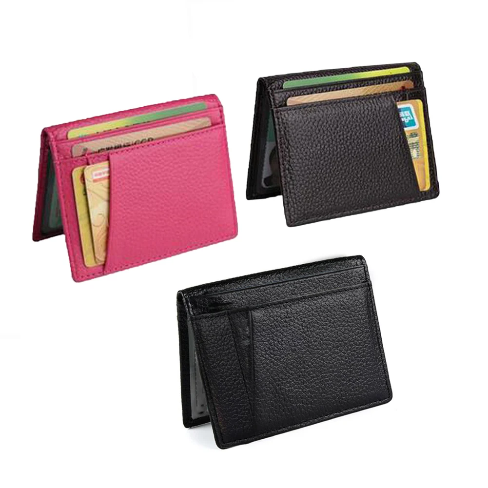 Super Slim Soft Wallet 100% Sheepskin Genuine Leather Mini Credit Card Wallet Purse Card Holders Men Wallet Thin Small