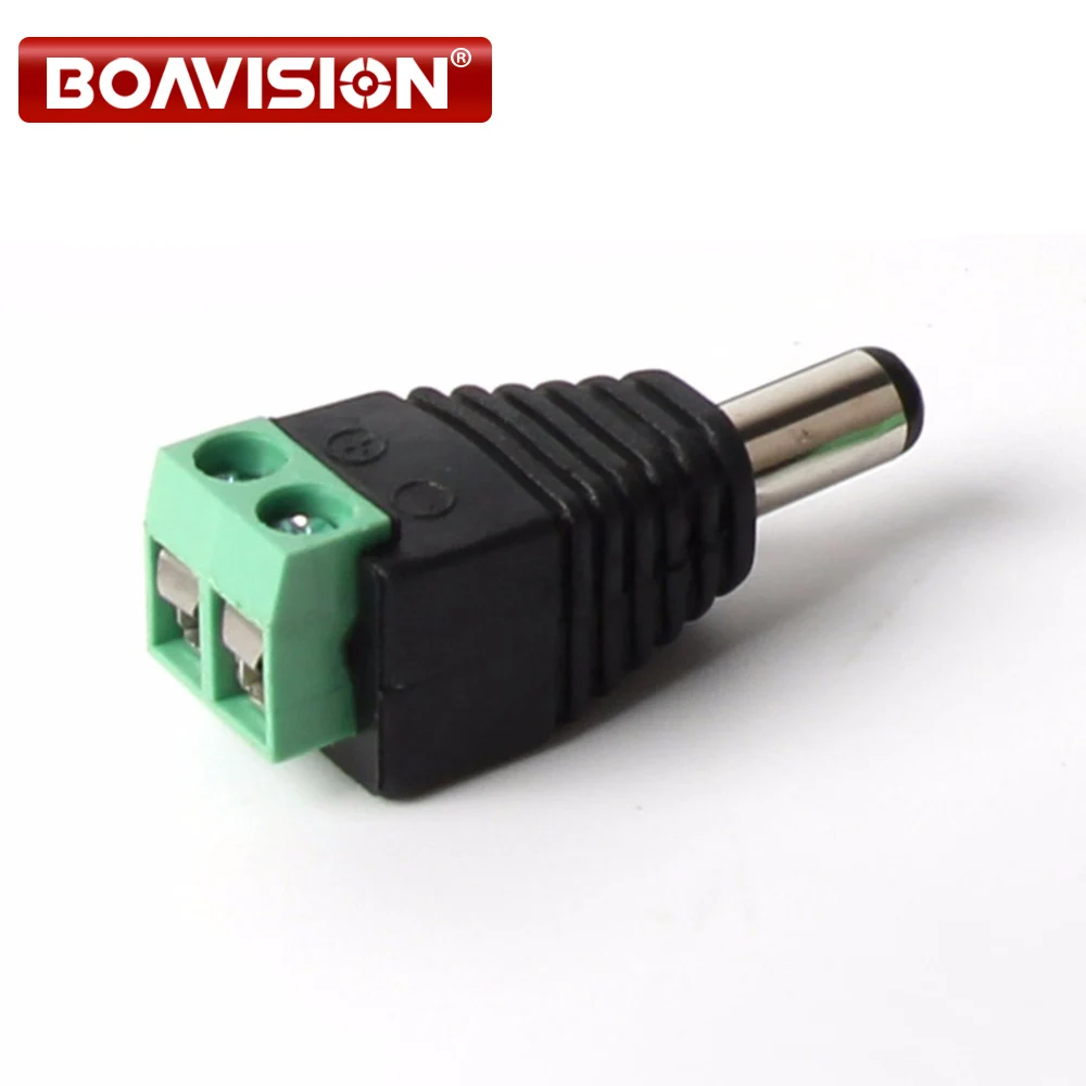

200pcs/lot 2.1mm DC Connector Power Male Jack Connector 2.1 CCTV DC Power Male Plug Connector Adapter DC Power male UTP Cable