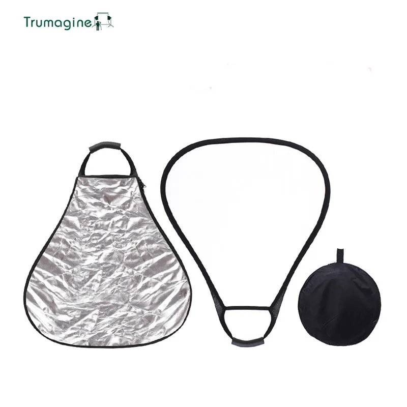 TRUMAGINE 60CM 2 in1 Portable Collapsible Triangle Camera Light Reflector Diffuser Photography Reflector Neewer Studio Reflector