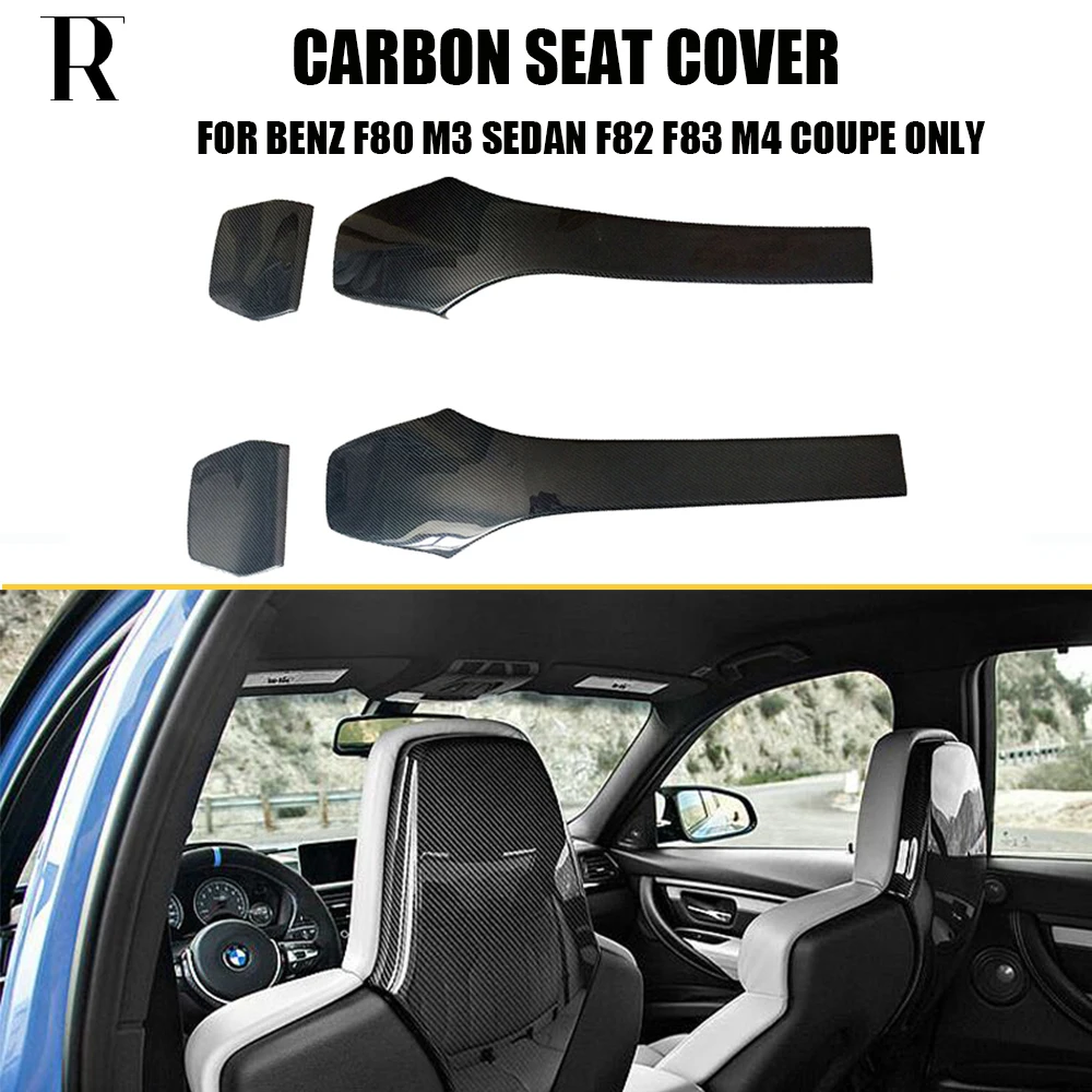 Dry Carbon Fiber Car Inside Backseat Cover Trim for F80 M3 F82 F83 M4