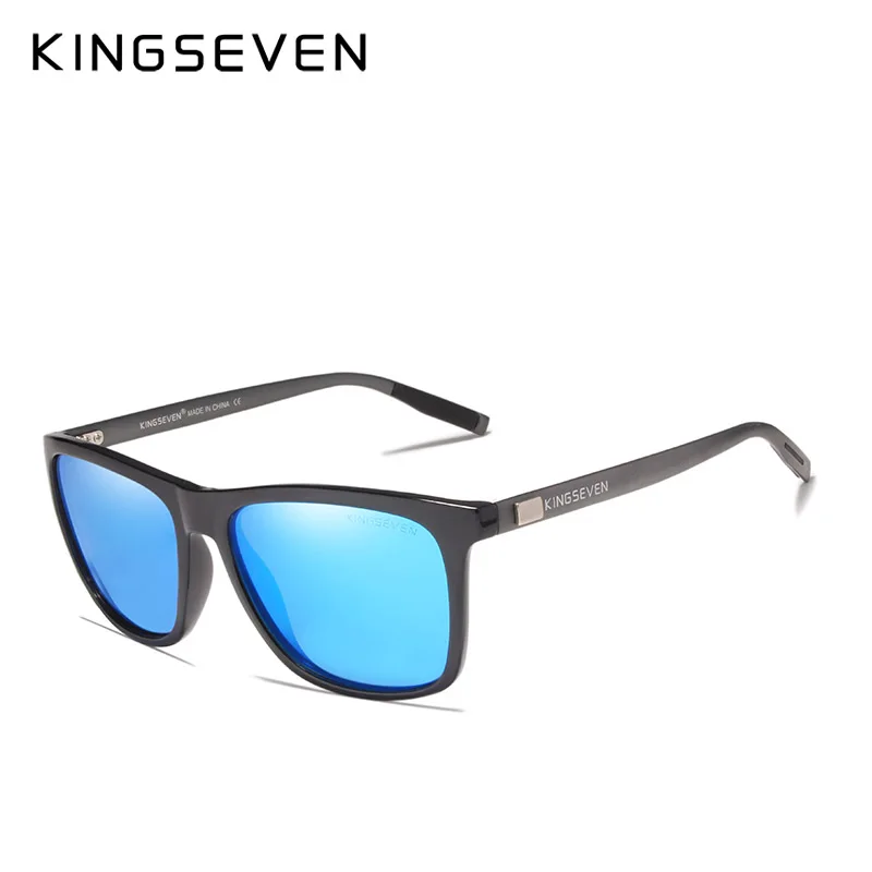 KINGSEVEN di Marca Telaio In Alluminio Occhiali Da Sole Polarizzati Uomini occhiali Da Sole A Specchio delle Donne Occhiali Accessori