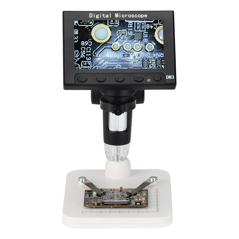 5MP 1080P 4.3 Inch LCD Display  Digital Microscope Video Magnifying Camera Handheld Endoscope