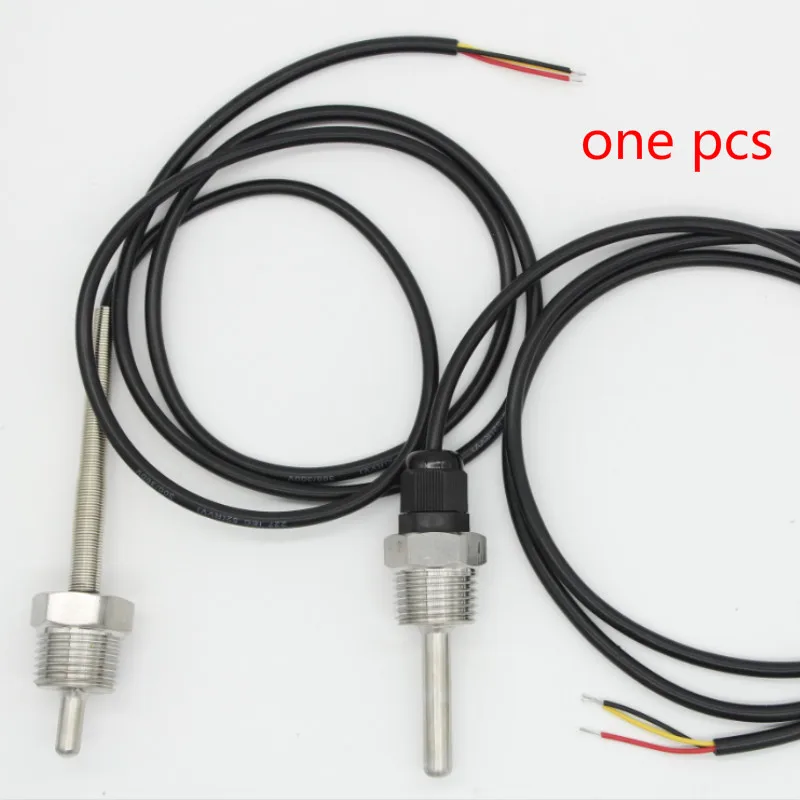 

1x DS18B20 Digital Temperature Sensor G1/2" Thread Probe DIA=7mm 1m PVC 3-core Wire SUS304 Stainless Steel Shell L30-400mm