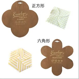 New Wooden Square Envelope Template Six-square Envelope Manual stencil Mould Make (ss-5928)