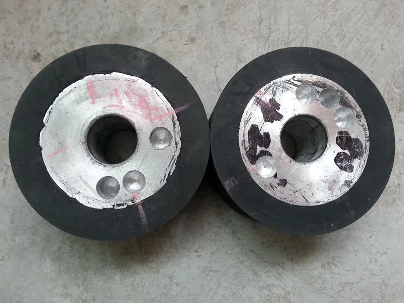 

300*100*32mm 12''x4''x1.25'' Rubber Wheel Belt Sander Polisher Wheel for Sanding Belt