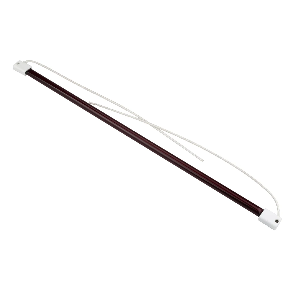 350mm/400mm/500mm/750mm 220V 1000W  Ruby Color Halogen Infrared Quartz Tube IR Lamp  Element  Heater for Shoes Machine