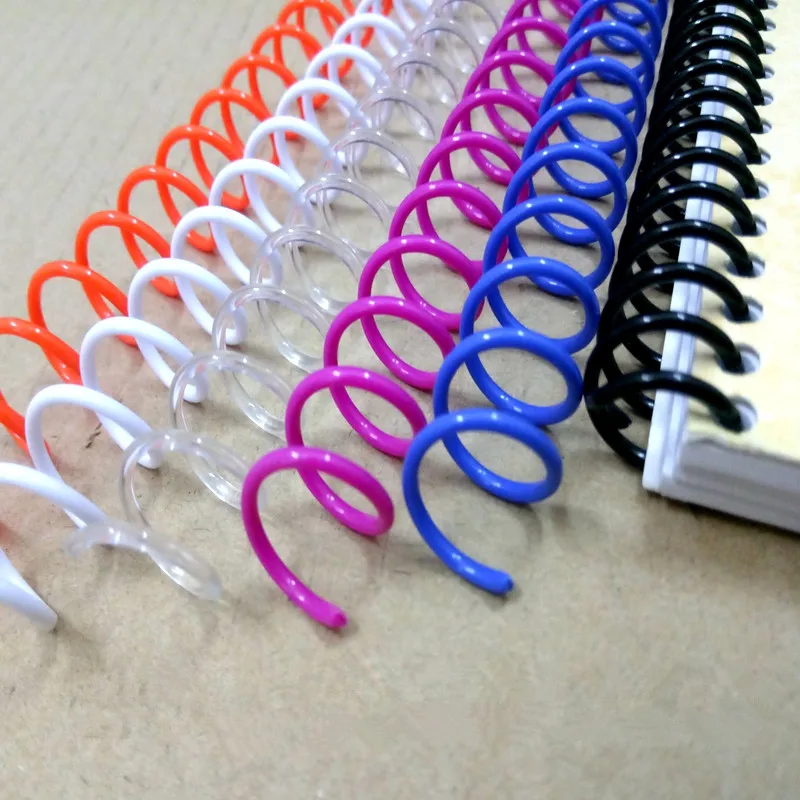 A4 48 Hole Transparent Loose-leaf Plastic Binding Ring Single Coil Spring Spiral Rubber Punch Ring For Notebook School Supplies