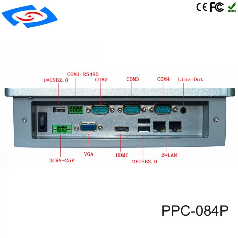 Painel pc sem ventilador embutido de alta qualidade, 8.4 polegadas, com sistema xp/win7/win8/win10/linux, suporte para modem 3g para educação escolar, mini pc