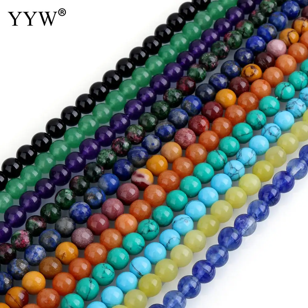 Hot Sale Nature Stone Beads 4/6/8/10/12mm Roundturquoise Snowflake Quartz Loose Beads For Jewelry Making Necklace DIY Bracelet