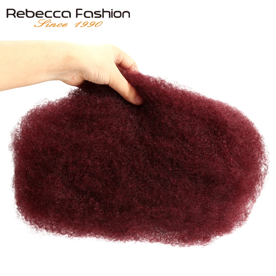 Rebecca бразильский Реми афро кудрявый вьющиеся объемные человеческие волосы для плетения 1 комплект 50 г/шт. натуральный цвет #2 #4 #30 # 99j #27 косы волос