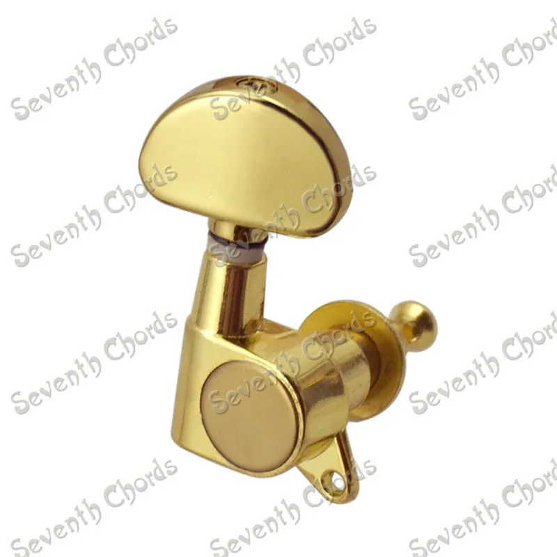 A Set Gold Sealed Gear Electric Acoustic Guitar Tuning Pegs Keys Tuners Machine Heads Big Semicircle Buttons Accessories