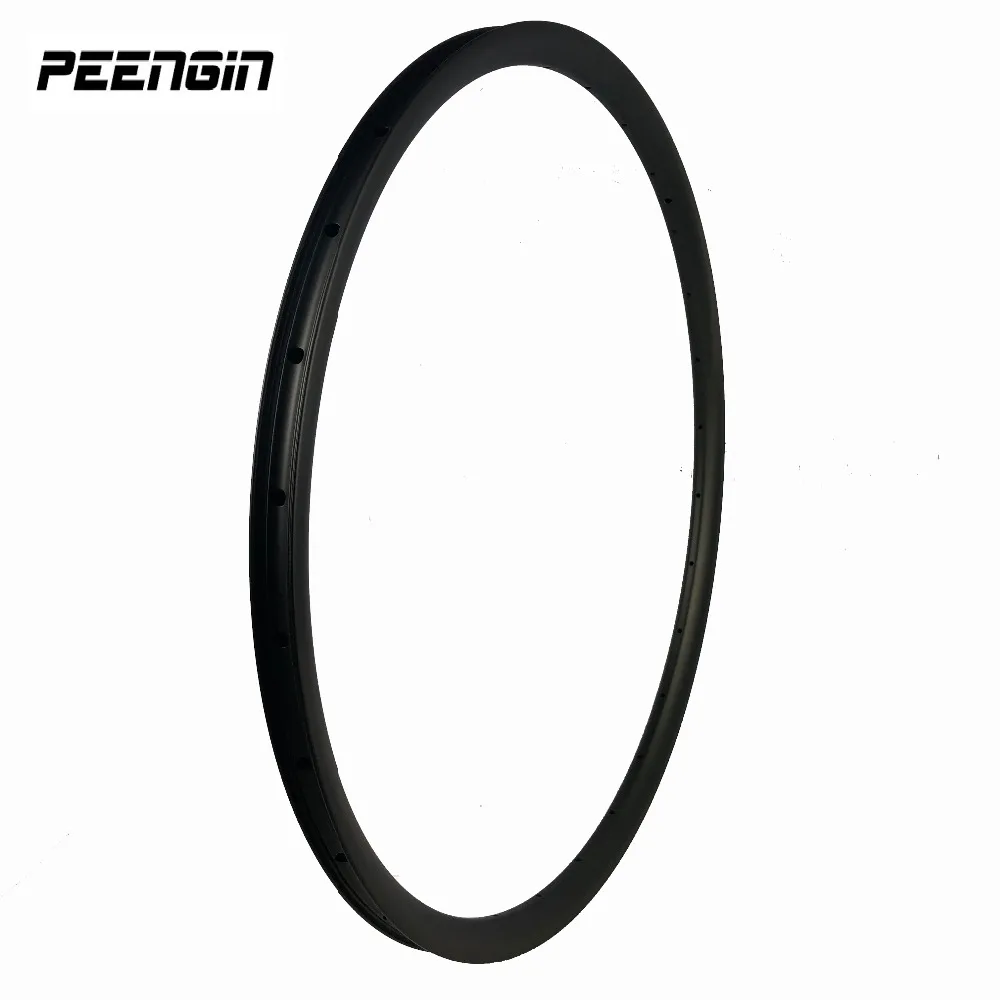 Cnc Model Exact Sizes Light Weight Mtb-Wheels Carbon Mountain Clincher Rim 27X23mm Tubeless Compatible DU/3K/12K/18k Matt Glossy