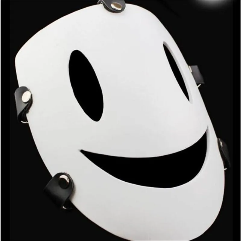 Halloween Cartoon Sky Violations Smile Masks Japanese Air Murders White Resin Mask Masquerade Carnival Party Cosplay Adult Size