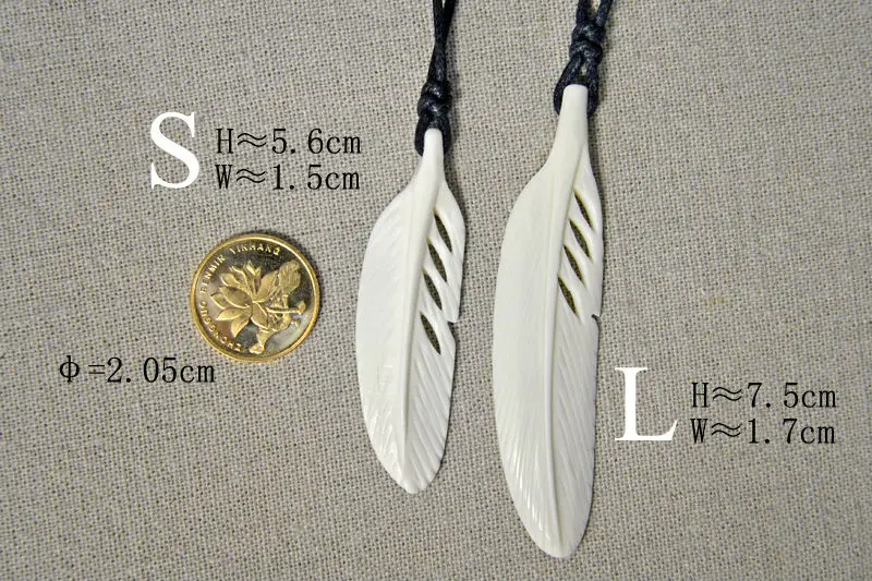 GX071 Hot Sale Maya pendant Primitive tribes Choker Handmade Carved feather necklace man yak bone jewelry necklaces of surfing