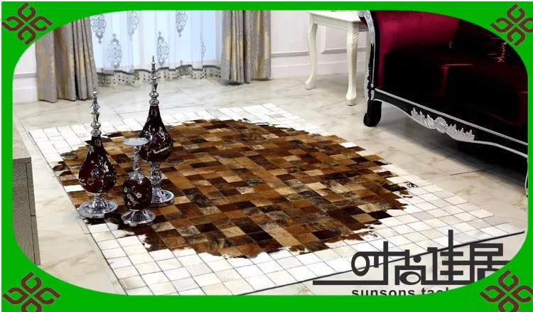 

free shipping 100% natural genuine cowhide bedding
