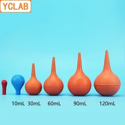 YCLAB Bulb Suction Syringe Red or Blue Aurilave Washing Ear Ball Rubber Nozzle Small Medium Large Extra Large Labware Equipment