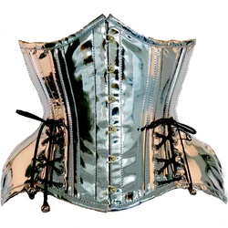 Annzley Best Corset For Waist Slimming 24 Pieces Steel Bonings Leather Underbust Corset