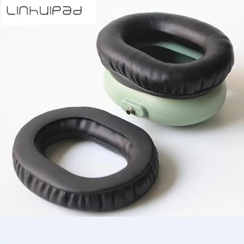 Linhuipad protein ear pad soft headphone ear cushion for david clark headsets H10 KOSS QZ99 Pilot Aviation Aviator headphones