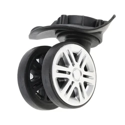 1 Pair A19 DIY Suitcase Luggage Replacement Casters Swivel Mute Dual Roller Wheels for Travelling Bag Travel Suitcase