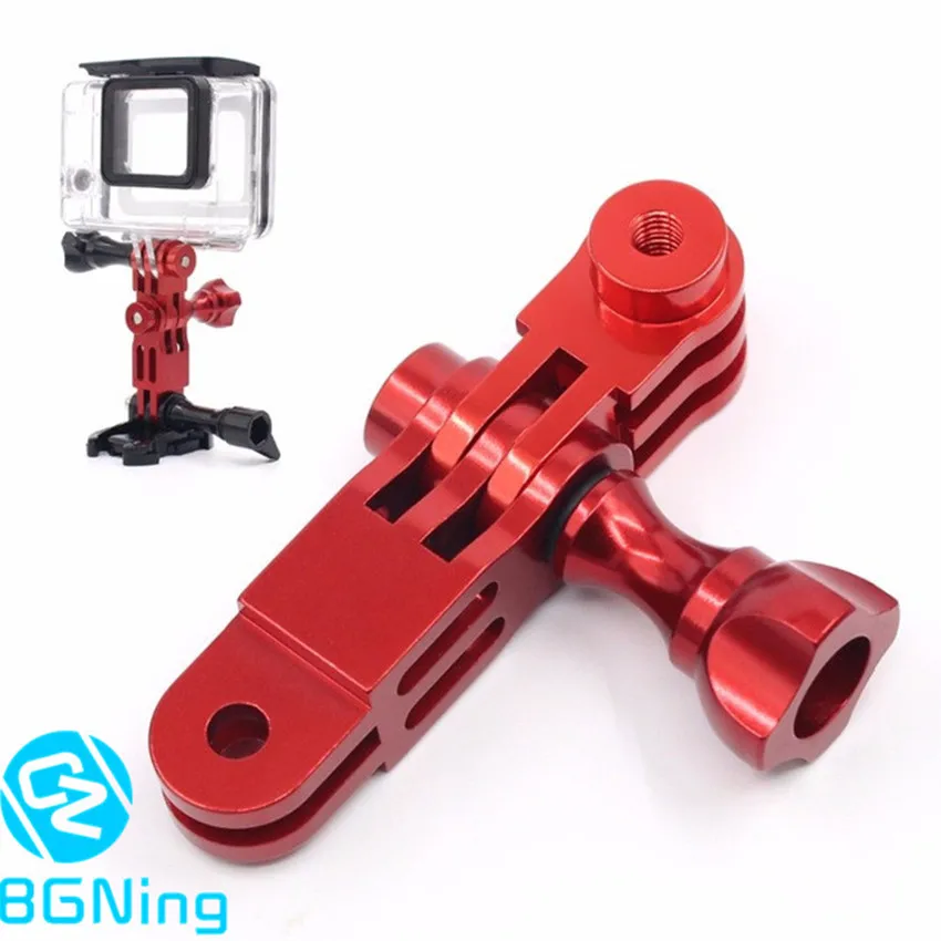 CNC Aluminum Three-Way Pivot Arm Mount Adapter for GOPRO Hero 13 12 11 10 Session Yi SJcam EKEN Sony DJI Action Camera Tripod