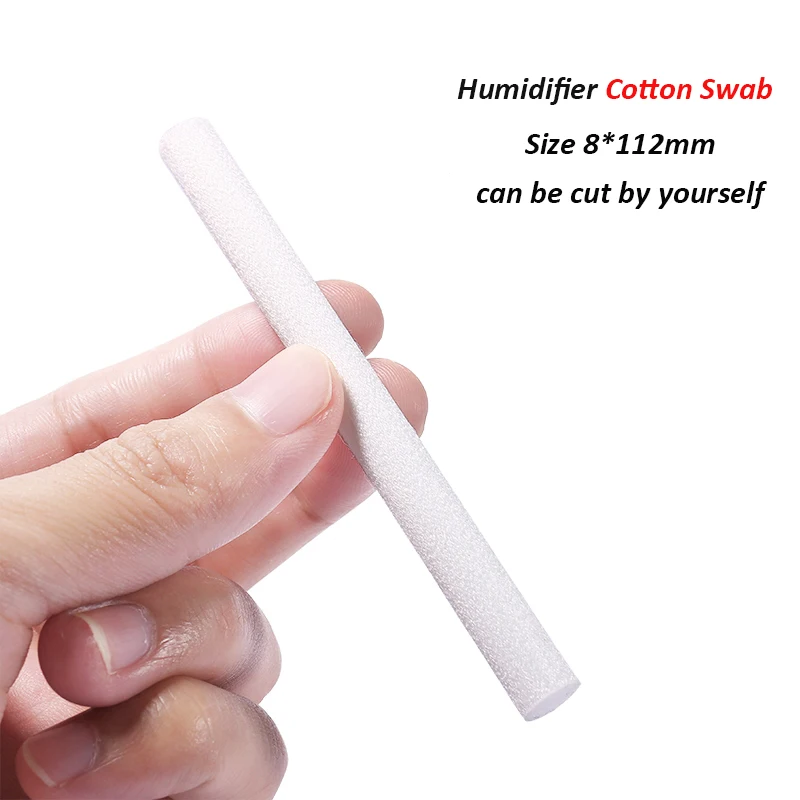 8mm*112mm Cotton Swab for Air Humidifier for car diffuser Aroma Diffuser Humidifiers Filters Can Be Cut Replace Parts 10 PCS/Lot