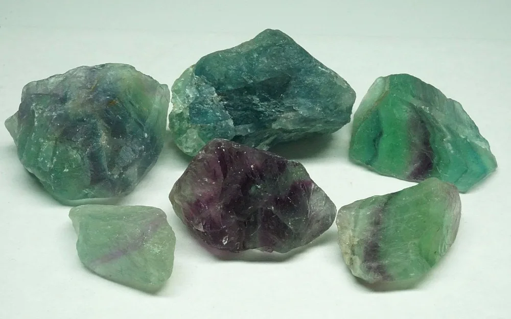 Imagem -04 - Pedras Naturais Fluorita Verde e Roxo 1000g 2.2lb Lotes