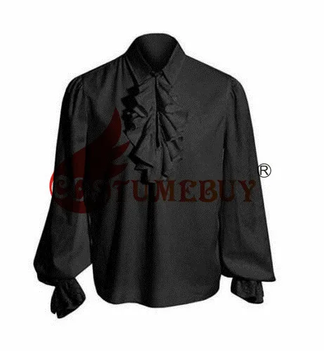 Costumebuy Middeleeuwse Mens Pirate Bloses Rococo Retro Ruche Overhemd Victoriaanse Tudor Prins Shirt L920