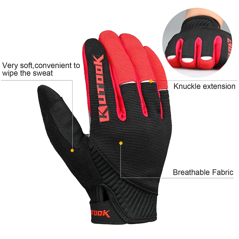 Outdoor Sport Gloves Men\'s Fitness Gloves Long Finger Winter Windproof Cycling Bike Glove MTB Road Bicycle Tactical Glove  KF401