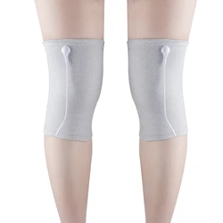 Pair of Conductive Fiber Electrode Massage Kneepads TENS Kneepads With Short Cable For TENS/EMS Machines