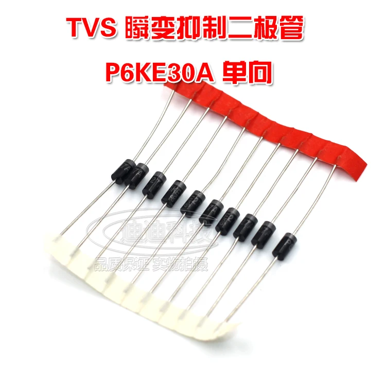 New P6KE30A TVS Transient Suppression Diode One Way 30V 600W Straight DO-15