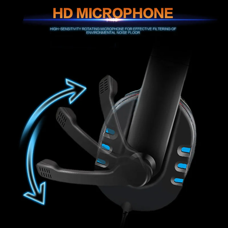 Für PS4 Gaming Headset Gamer Wired Kopfhörer mit Mikrofon Musik Casque LED Stereo Cascos für Neue Xbox Einem Schalter Laptop telefon
