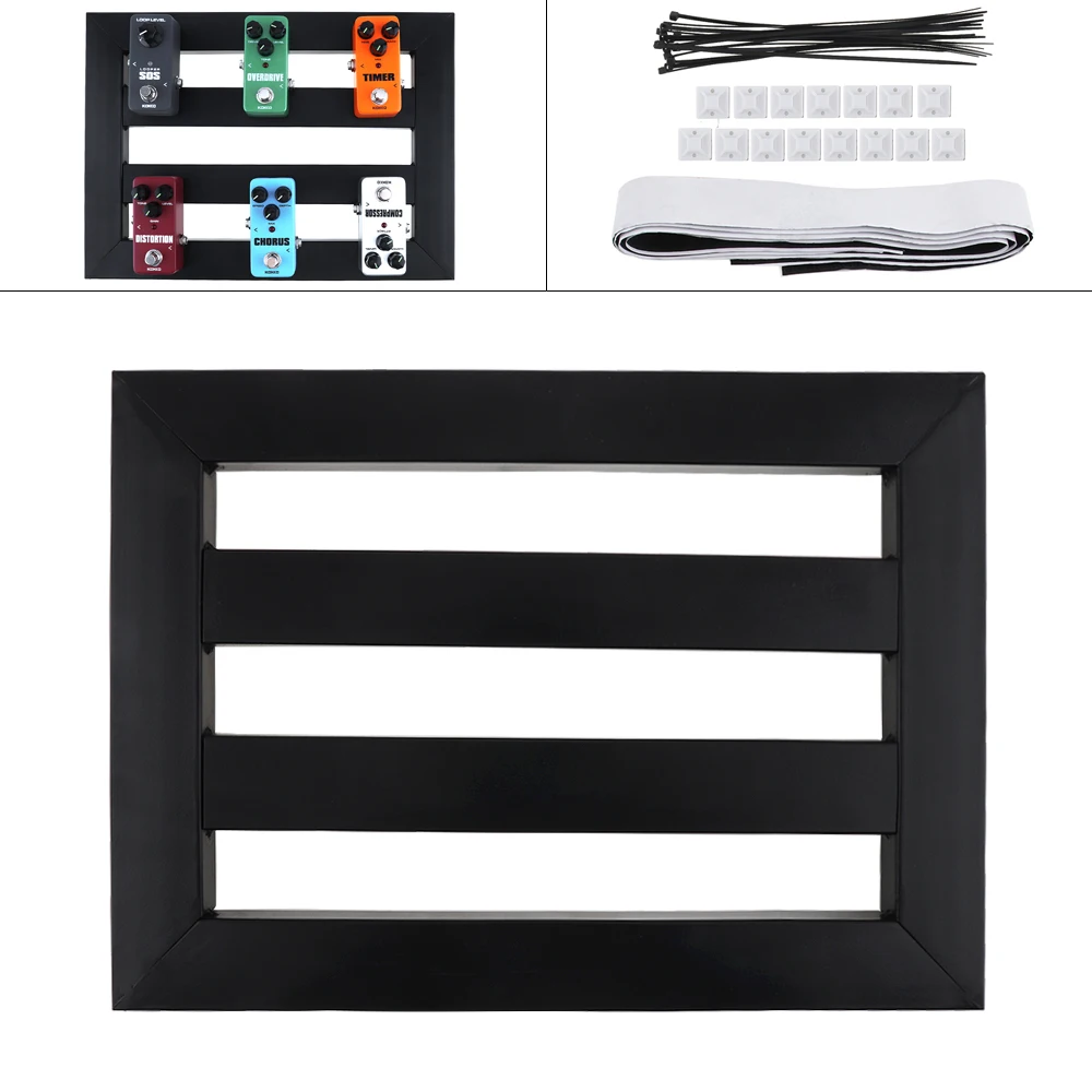 37 x 27cm / 56 x 32cm Guitar Pedal Board Setup Bigger Style DIY Guitar Effect Pedalboard with Installation Accessories