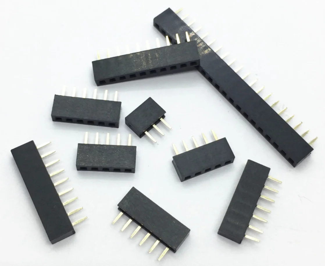 

Pitch 2.0mm 2/3/4/5/6/8/10/11/12/14/15/16/20/40 Pin Stright Female Single Row Pin Header Strip PCB Connector Free Shipping 50Pcs