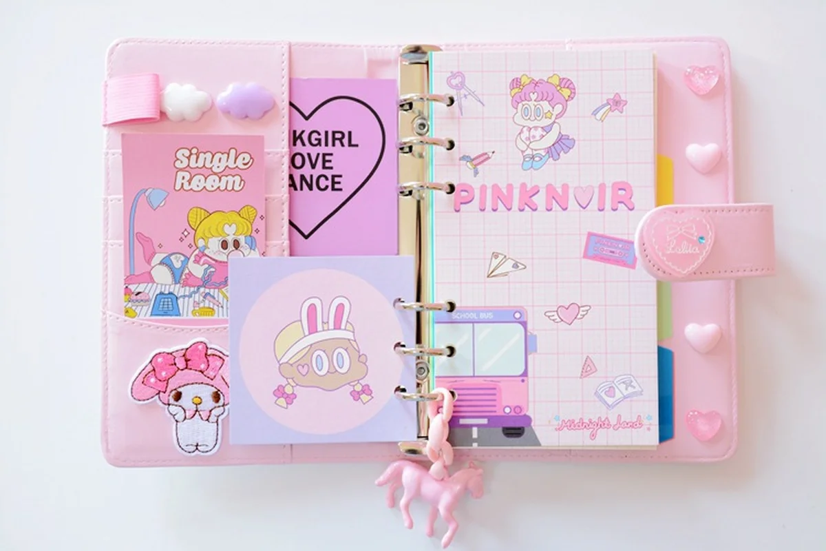MIRUI Cute Kawaii A6 Notebook Macaron Leather DIY Loose-leaf Journal Diary  Spiral Time Planner Agenda Organizer Stationery Gift