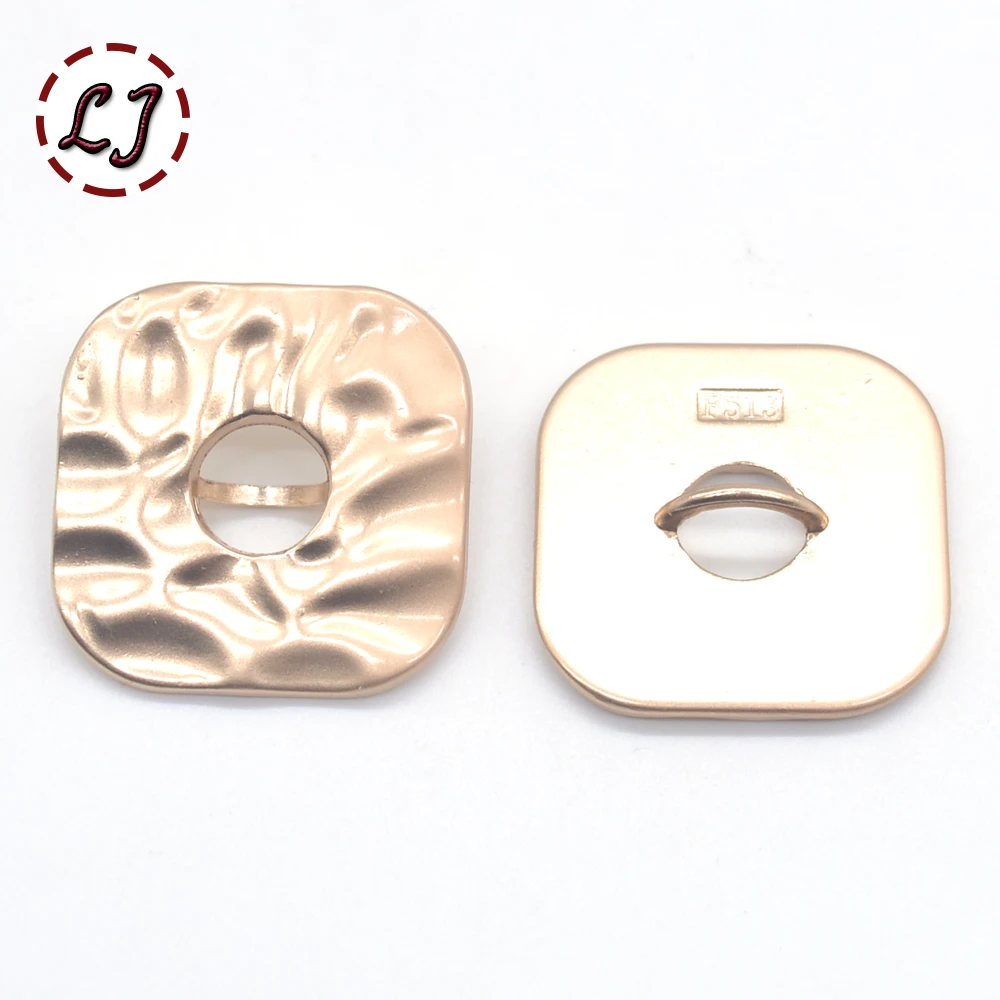 New 10pcs/lot high quality fashion square metal sewing button snaps for women overcoat windcoat garment accessory DIY decoration