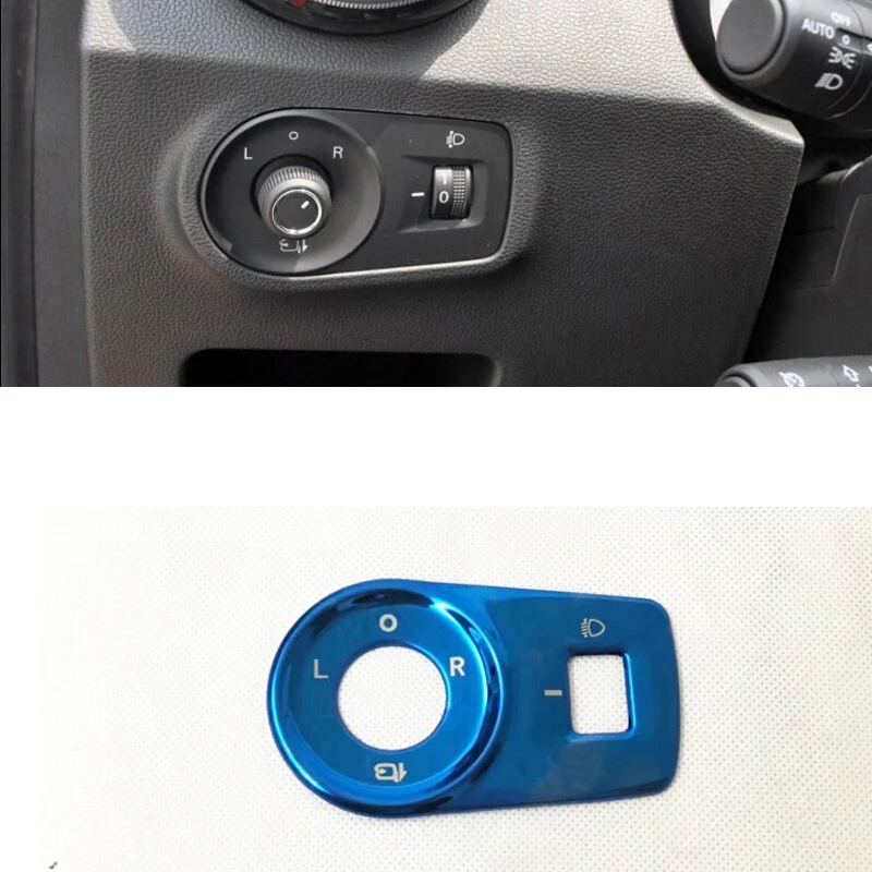 Stainless steel For MG ZS 2018 2019 2020 accessories Car Headlamps Adjustment Switch frame Cover Trim Sticker Car Styling 1pcs