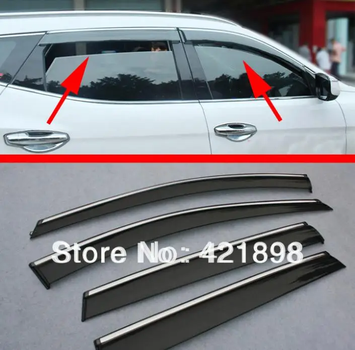 

For Hyundai Santa Fe IX45 2013 2014 2015 2016 Window Wind Deflector Visor Rain/Sun Guard Vent Car Accessories Stickers