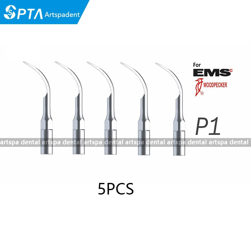 

Elevate Your Dental Scaling SPTA 5 PCS P1 Dental Piezo Ultrasonic Dentist Scaling Handpiece Scaler Tips Compatible With EMS Type